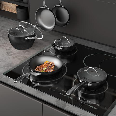 Diamond-Infused Pan Set Black-Cooksmark 10 Piece Diamond Cookware Set –  cooksmarkhome